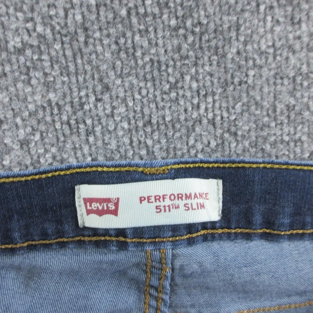 Levis 511 Jeans Mens 30x30‎ Blue Slim Straight Medium Wash Stretch Denim Casual